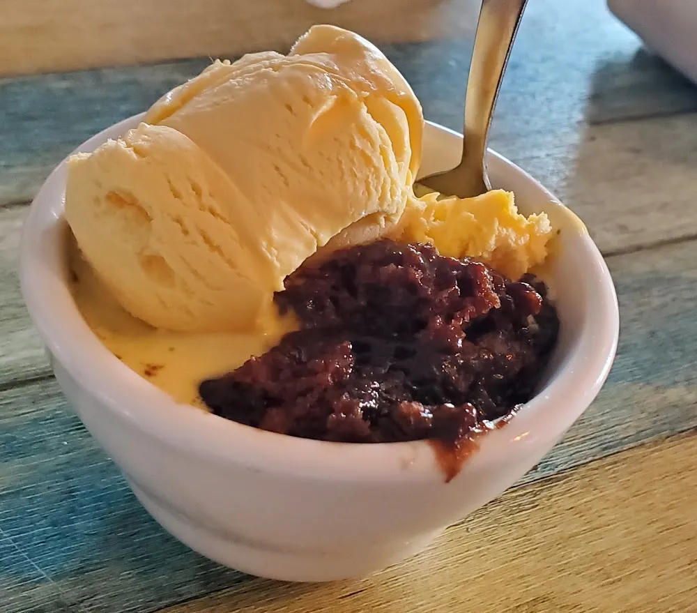 Chocolate Cobbler with Ice Cream