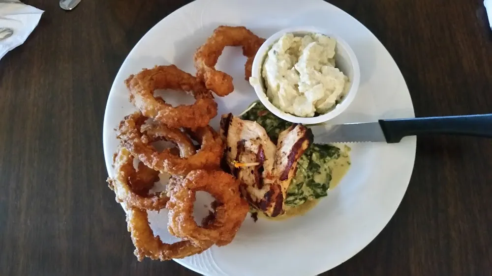 Salad and Onion Rings